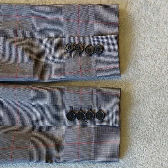 J. Crew Regent Wool Blend Gray Glen Plaid Blazer Mini-Houndstooth Preppy K3781 - Picture 10 of 10